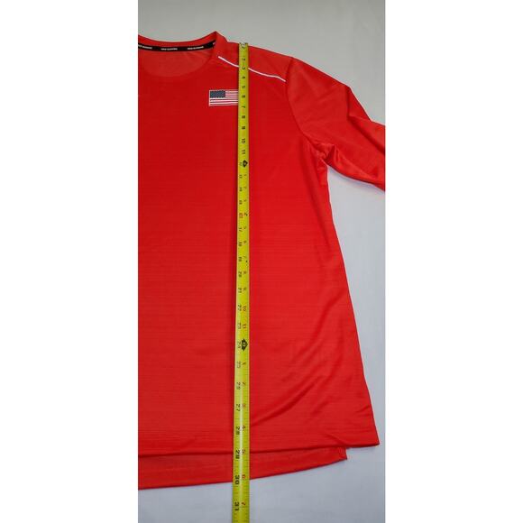 Nike Size XL Miler Dri-Fit Team USA Running Shirt Mens Red Long Sleeve Ca10 - Picture 2 of 7